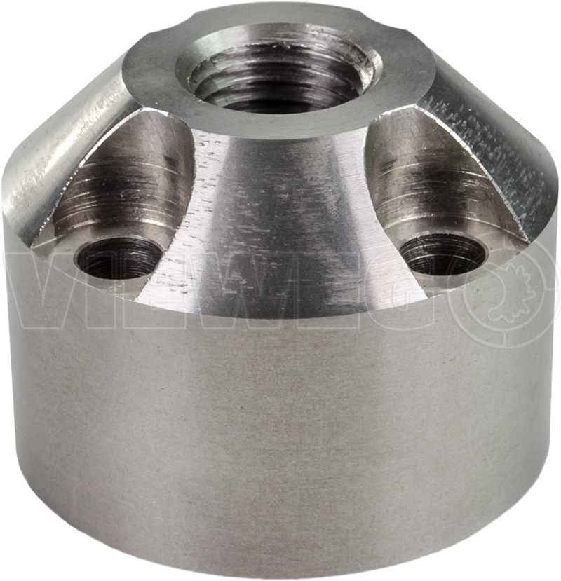 Material outlet block, stainless steel