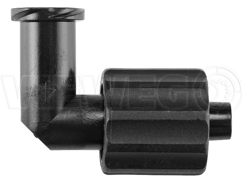 Luer-Lock, 90°, drehbar, weiblich/männlich, Nylon black