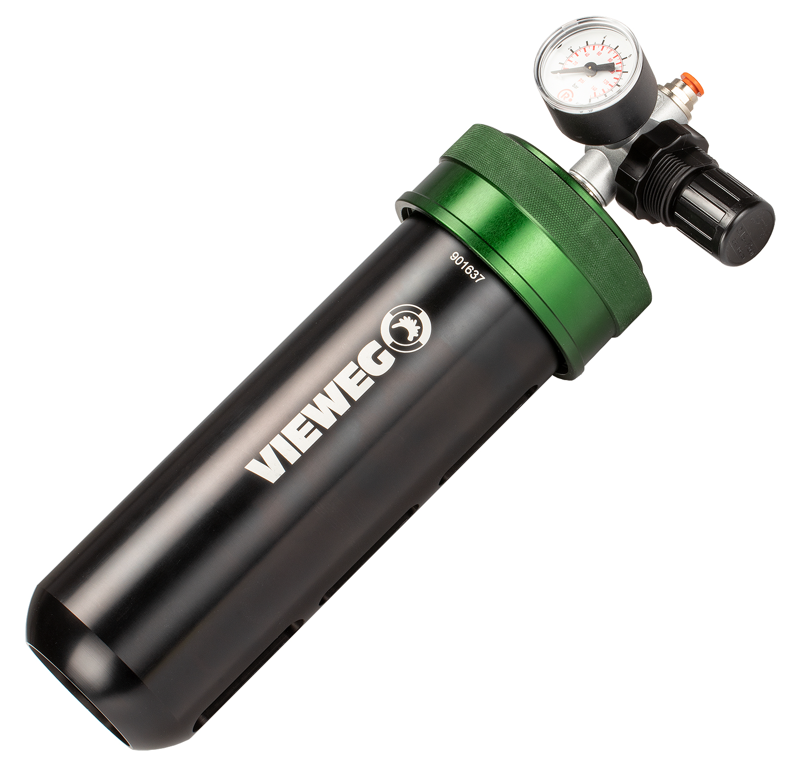 Cartridge sleeve 600 cc with closing cap and pressure gauge