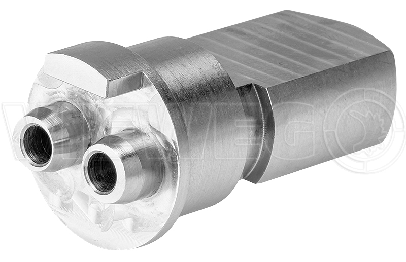 2K-Adapter for double cartridge, stainless steele